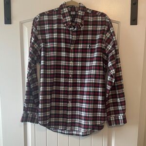 Ralph Lauren Men’s Custom Fit Christmas Plaid Button-Down Shirt - Size Large